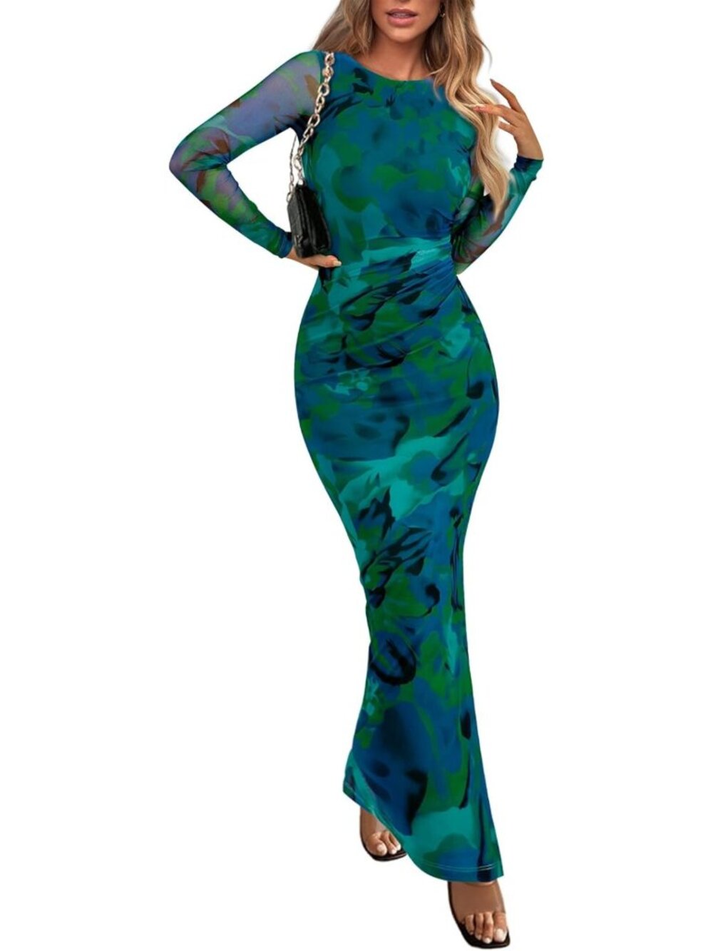 Floral Bodycon Maxi Dress for Women | Fall Fashion, Elegant & Stylish Outfit